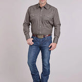 Roper 2594 Stretch Foulard (Grey) - Men's Western Shirt