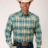 Roper 1834 Ocean Plaid (Green) - Men's Western Shirt