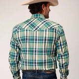 Roper 1834 Ocean Plaid (Green) - Men's Western Shirt