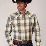 Roper 1840 Desert Plaid (Tan) - Men's Western Shirt