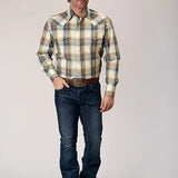 Roper 1840 Desert Plaid (Tan) - Men's Western Shirt