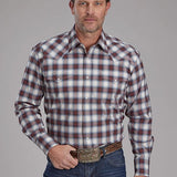 Roper 2164 Stretch Plaid (Brown) - Men's Western Shirt