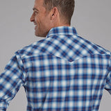 Roper 2164 Stretch Plaid (Blue) - Men's Western Shirt