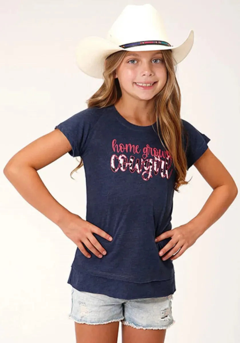 Roper Raglan (Blue) - Girl's T-Shirt - Hatcountry