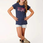 Roper Raglan (Blue) - Girl's T-Shirt - Hatcountry