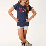 Roper Raglan (Blue) - Girl's T-Shirt - Hatcountry