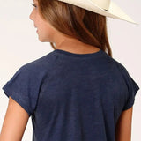 Roper Raglan (Blue) - Girl's T-Shirt - Hatcountry