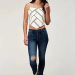 Roper Embroidered Bandana (White) - Women's Tank - Hatcountry