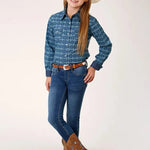 Roper West Made (Mini Aztec) - Girl's Western Snap Shirts (Closeout) - Hatcountry