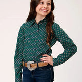 Roper Forest (Green) - Girl's Western Snap Shirts - Hatcountry