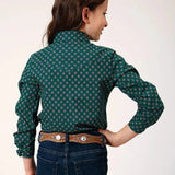 Roper Forest (Green) - Girl's Western Snap Shirts - Hatcountry