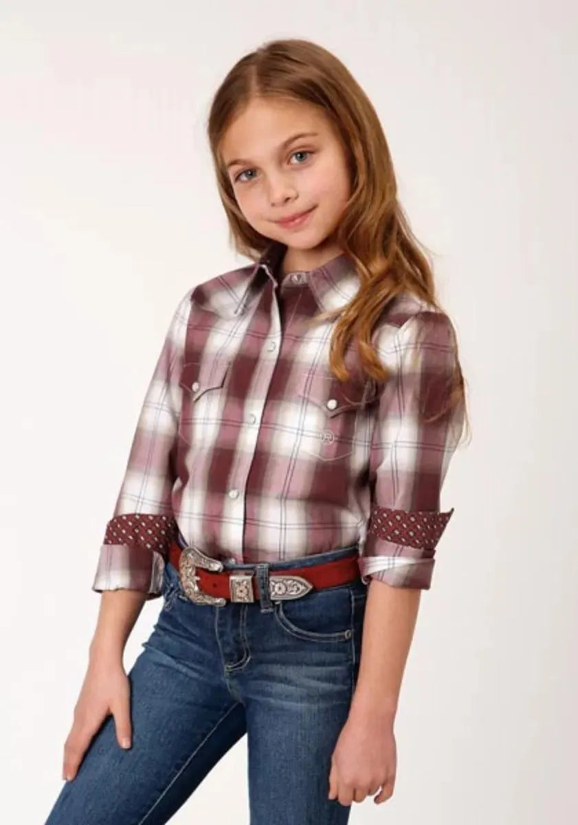 Roper Campfire (Red) - Girl's Western Snap Shirts - Hatcountry