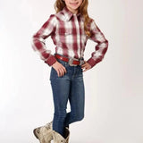Roper Campfire (Red) - Girl's Western Snap Shirts - Hatcountry