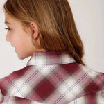 Roper Campfire (Red) - Girl's Western Snap Shirts - Hatcountry