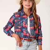 Roper Five Star (Bandana Print) - Girl's Western Snap Shirt - Hatcountry