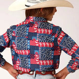 Roper Five Star (Bandana Print) - Girl's Western Snap Shirt - Hatcountry