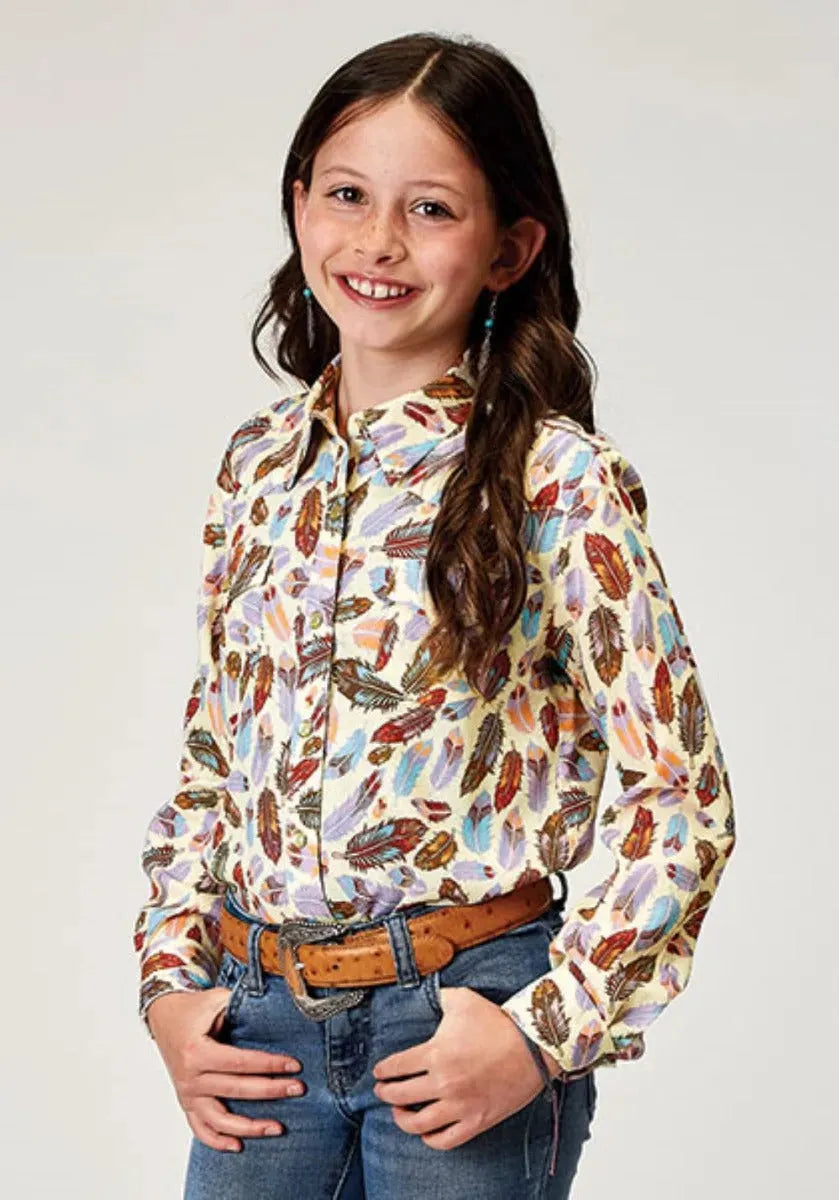 Roper Feather Toss (Multi) - Girl's Western Snap Shirts - Hatcountry