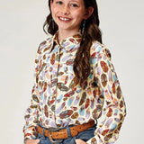 Roper Feather Toss (Multi) - Girl's Western Snap Shirts - Hatcountry