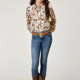 Roper Feather Toss (Multi) - Girl's Western Snap Shirts - Hatcountry