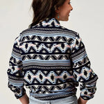 Roper Five Star (Navy Aztec) - Girl's Western Snap Shirt - Hatcountry