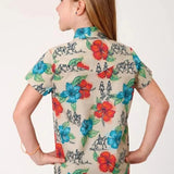 Roper Trail Ride Tropical (Multi) - Girl's Western Snap Shirts - Hatcountry
