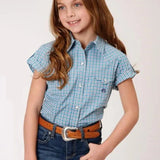 Roper Purple Sage (Blue) - Girl's Western Snap Shirts - Hatcountry