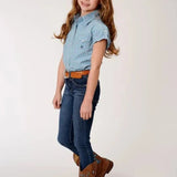 Roper Purple Sage (Blue) - Girl's Western Snap Shirts - Hatcountry