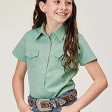 Roper Five Star Girls (Blue) - Girl's Western Snap Shirts - Hatcountry