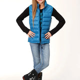 Roper Girl's Lightweigth Puffer Vest (Teal) - Children's Vest