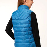 Roper Girl's Lightweigth Puffer Vest (Teal) - Children's Vest