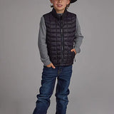 Roper Boy's Lightweight Puffer Vest (Black) - Children's Vest