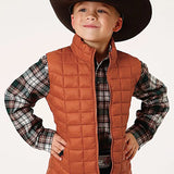 Roper Boy's Lightweigth Puffer Vest (Rust) - Children's Vest