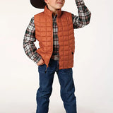 Roper Boy's Lightweigth Puffer Vest (Rust) - Children's Vest