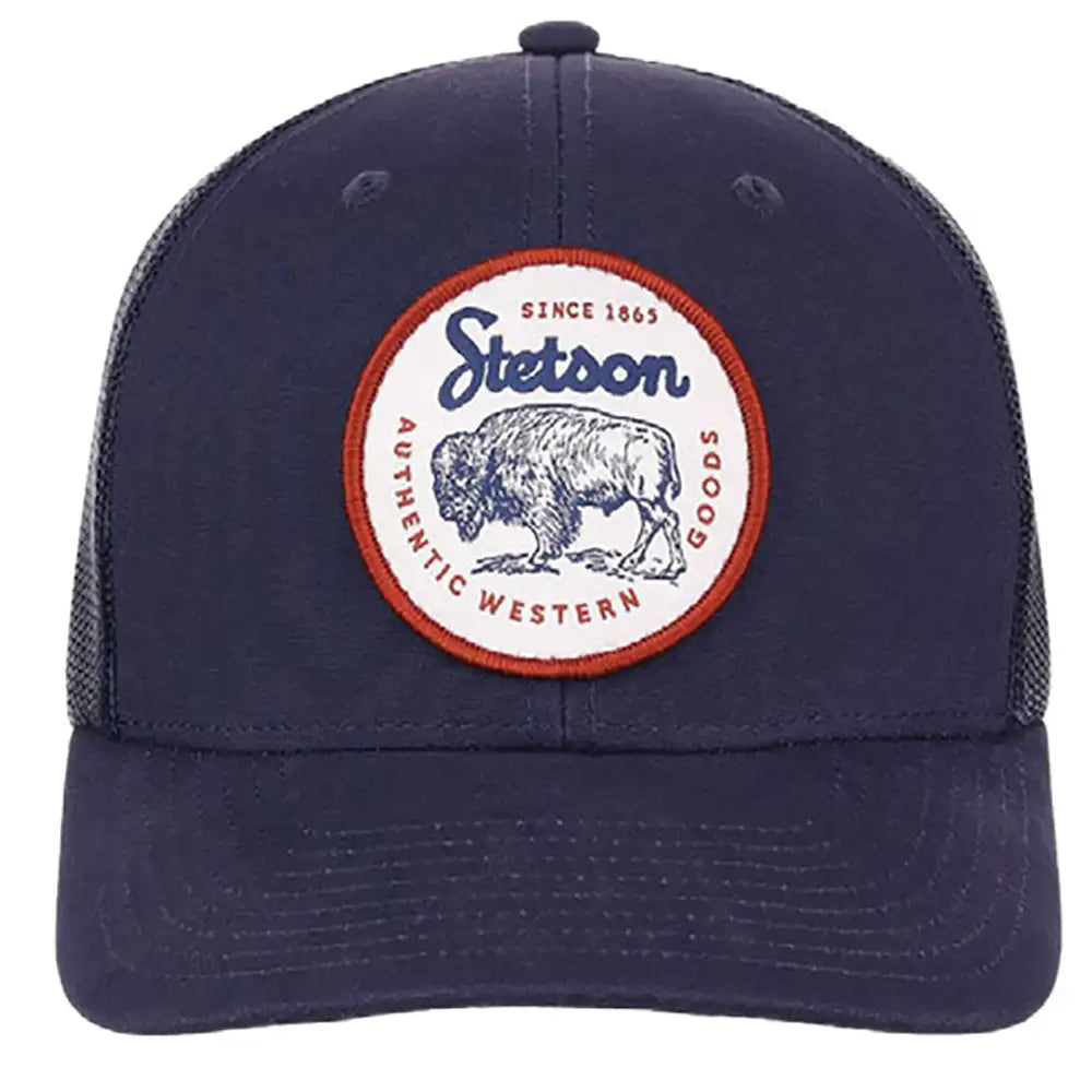 Stetson Authentic Western Buffalo Navy Trucker Cap