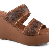 Roper Diva II (Brown) - Women's Wedge Sandals