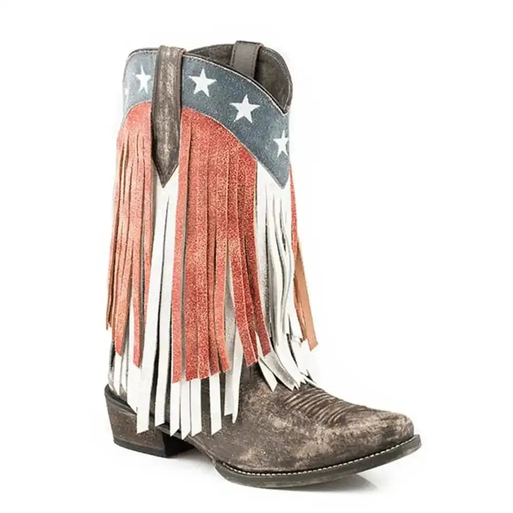Roper American Beauty (Red/White/Blue) Women's Cowgirl Boot