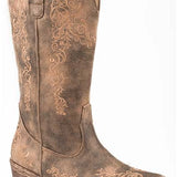 Roper Riley Scroll (Brown) - Women's Cowgirl Boot