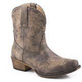 Roper Riley Scroll Short (Brown) - Women's Cowgirl Boot