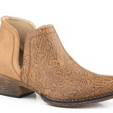 Roper Ava Emboss (Tan) - Women's Cowgirl Boot