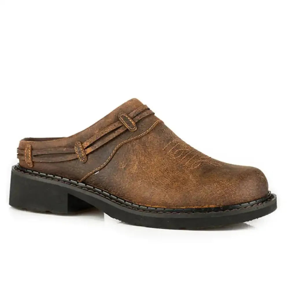 Roper Lacey (Brown) - Women's Cowgirl Mule Shoe - Hatcountry