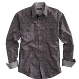Tin Haul Arrow Points Print Long Sleeve (Grey) - Men's Western Shirt - Hatcountry