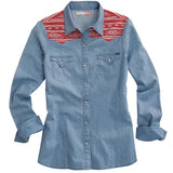 Tin Haul Aztec Yoke (Blue) - Women's Western Shirt