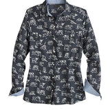 Tin Haul 2185 Cow Toile (Black) - Women's Western Shirt