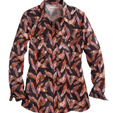 Tin Haul 1272 Feather Print (Black) - Women's Western Shirt