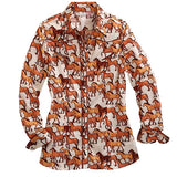 Tin Haul 1273 Courses of Horses (Brown) - Women's Western Shirt