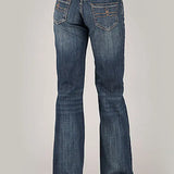 Tin Haul 460 Ella Fit Double Gold Loop Pocket ( Denim Dark Wash ) - Women's Jeans