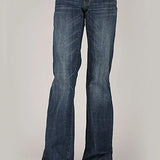 Tin Haul 460 Ella Fit Double Gold Loop Pocket ( Denim Dark Wash ) - Women's Jeans