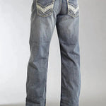 Stetson 1312 Relaxed Fit Jeans with Pieced Back Pocket (Light Wash) - Men's Bootcut Jeans - Hatcountry