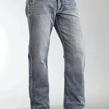 Stetson 1312 Relaxed Fit Jeans with Pieced Back Pocket (Light Wash) - Men's Bootcut Jeans - Hatcountry
