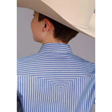 Stetson Candy Strip (Blue/White) - Boy's Western Shirt - Hatcountry